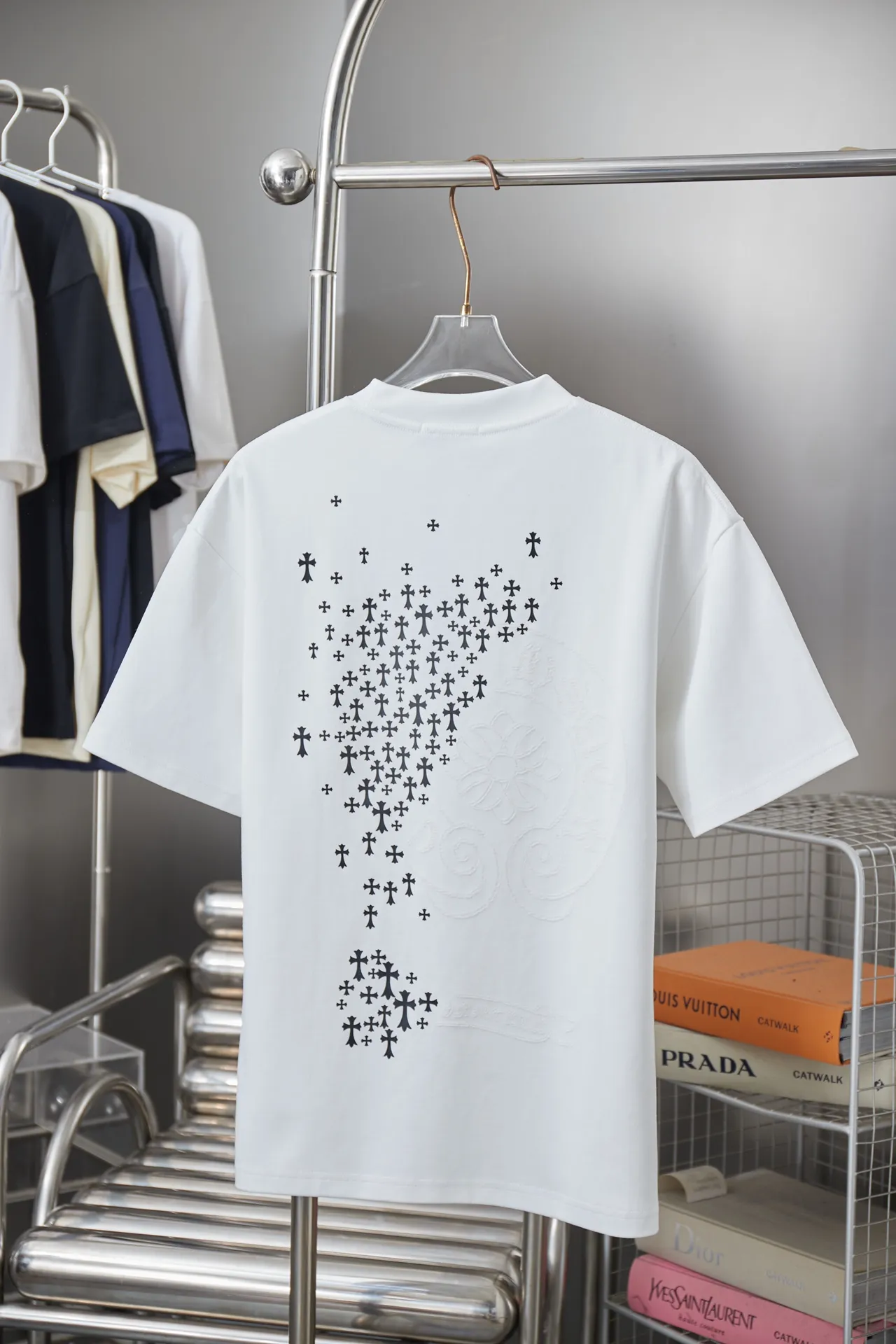 Ch*ome Hearte 26SS New Arrival 100% 32 1X 1 ＋ logo ：Black/White Size：S/M/L/XL